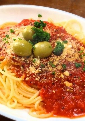 シンプル☆トマトソースdeスパゲティ-レシピのメイン写真