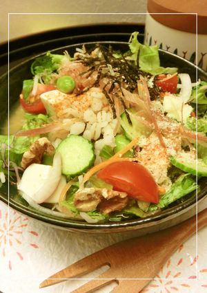 野菜たっぷり♡　押し麦の冷やし味噌スープ-レシピのメイン写真
