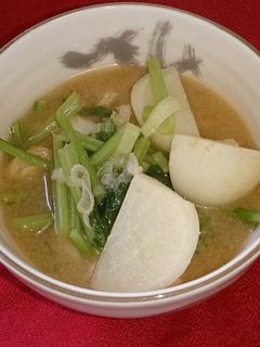 かぶと油揚げの味噌汁-レシピのメイン写真
