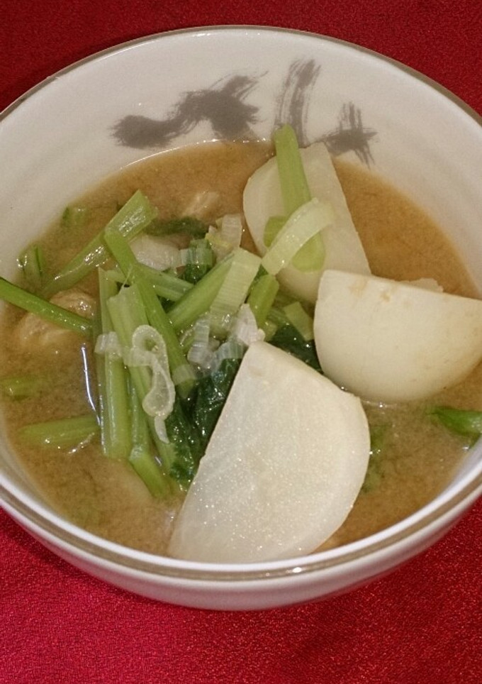 かぶと油揚げの味噌汁-レシピのメイン写真