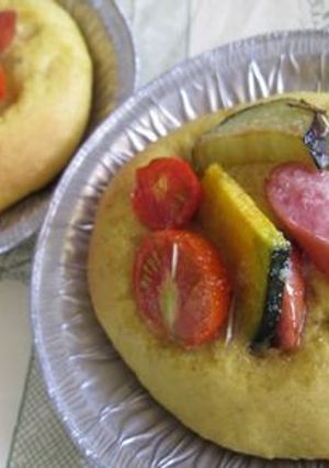 夏野菜のカレーフォカッチャ-レシピのメイン写真