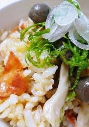 トマトのツナ味噌炊きこみごはん-レシピのメイン写真