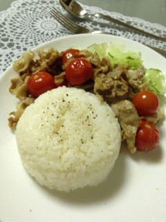 プチトマトと豚肉のあっさり炒め-レシピのメイン写真