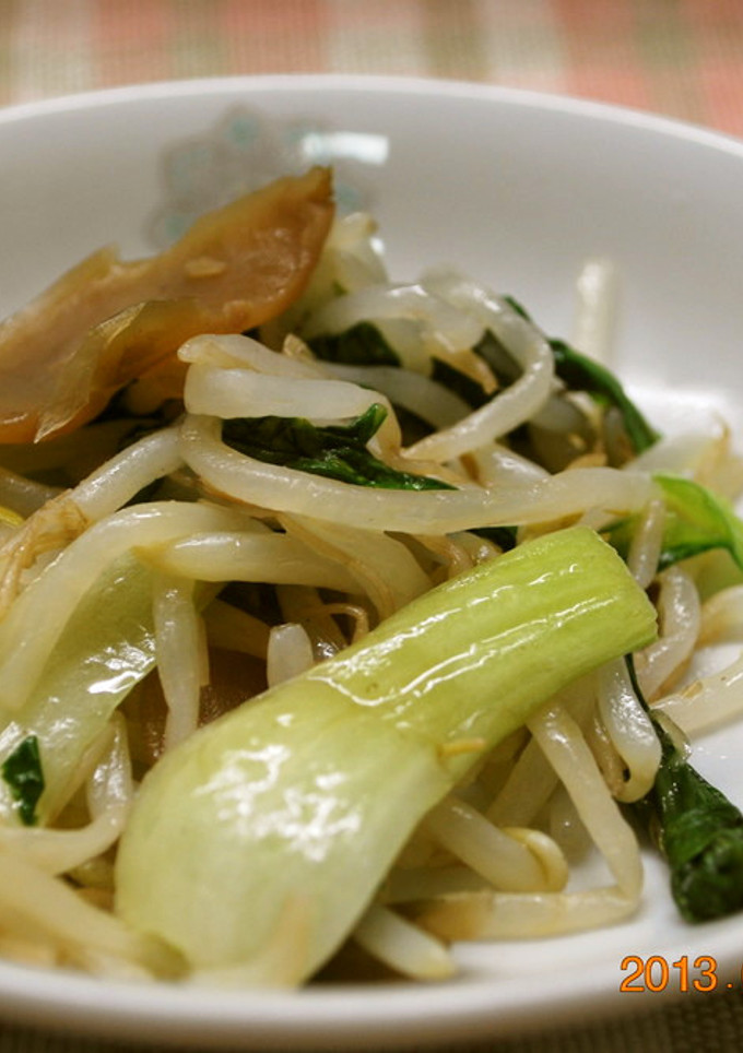 もやしと青梗菜と搾菜の炒め物-レシピのメイン写真