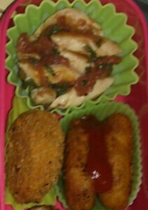 お弁当にささみの梅しそ和え-レシピのメイン写真