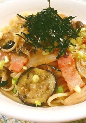 ナスとベーコンの和風醤油パスタ-レシピのメイン写真