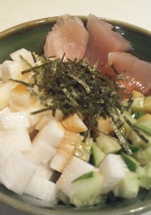 ★しゃきしゃきぽりぽりマグロどんぶり☆-レシピのメイン写真