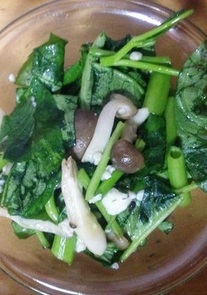 空芯菜としめじソテーと大葉のサラダ-レシピのメイン写真