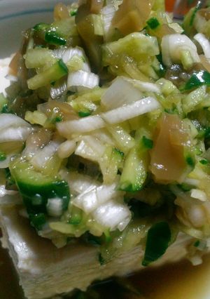冷奴〜さっぱり野菜にザーサイで-レシピのメイン写真