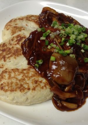 ヘルシー☆麻婆で豆腐バーグ☆ふわふわ♡-レシピのメイン写真