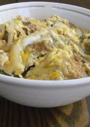 残り物のトンカツで♪大葉香る簡単カツ丼☆-レシピのメイン写真