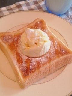 バニラアイスのせハニートースト♡-レシピのメイン写真