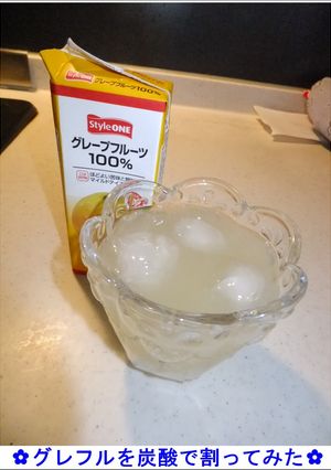 ✿グレフルを炭酸で割ってみた✿-レシピのメイン写真
