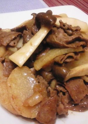 長芋と牛肉とｴﾘﾝｷﾞのｵｲｽﾀｰ炒め☆-レシピのメイン写真