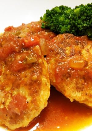 トマト煮込みハンバーグ♪-レシピのメイン写真