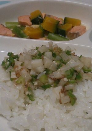 離乳食完了期★おくらと長芋のねばねば丼-レシピのメイン写真
