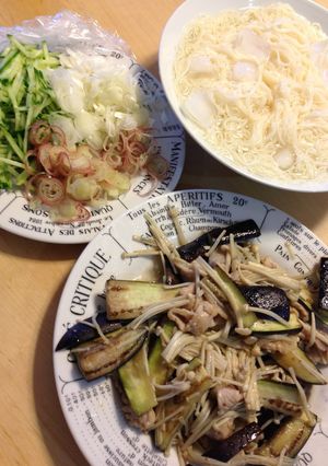 そうめんのお供に!ナス豚えのき炒め。-レシピのメイン写真