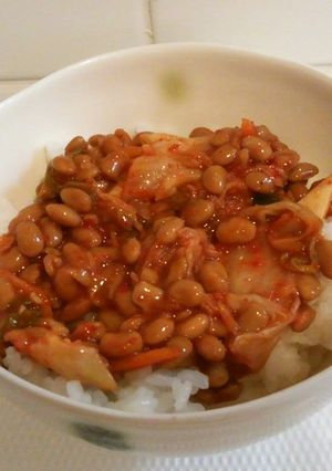 【腸美人への道】納豆キムチご飯-レシピのメイン写真