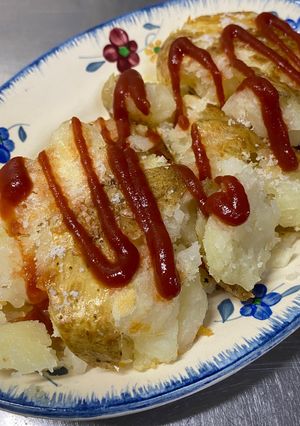 究極の貧乏飯！じゃがいもを蒸して焼いただけ-レシピのメイン写真