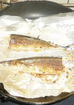 パパのフライパンで焼きサンマ④-レシピのメイン写真