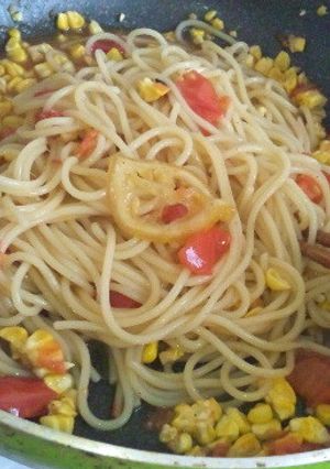 フライパン１つで夏野菜スパゲティ♪-レシピのメイン写真