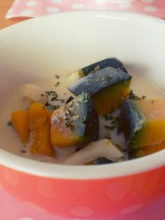 血圧・血糖を上げにくいかぼちゃのミルク煮-レシピのメイン写真