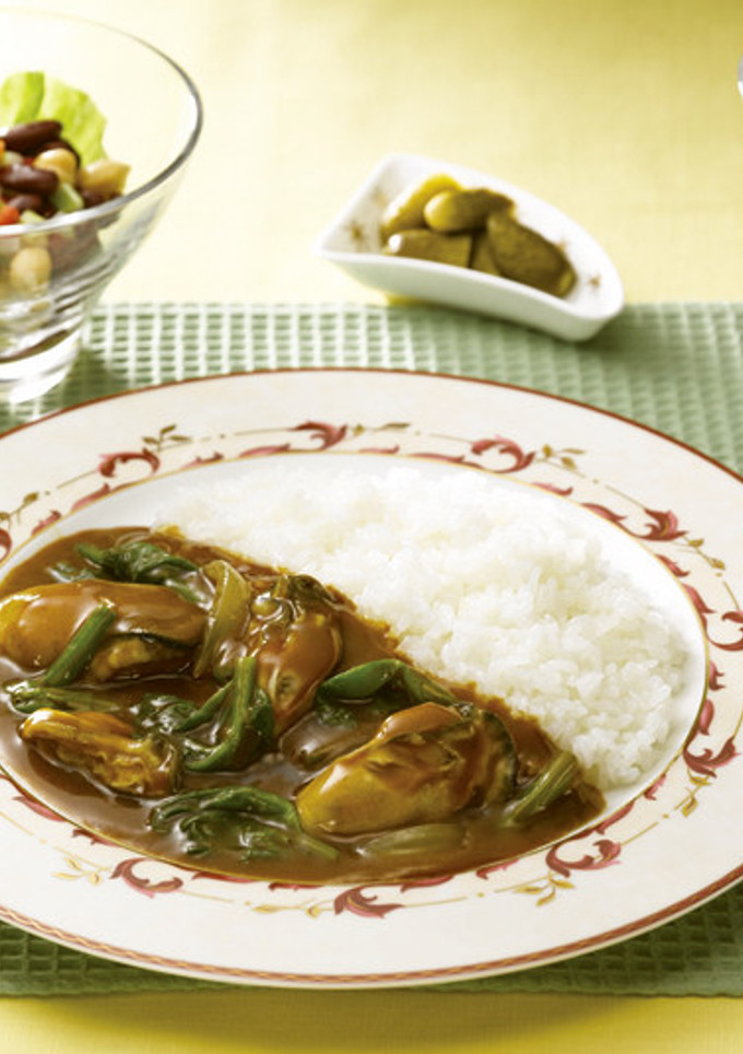 かきとほうれん草のカレー-レシピのメイン写真