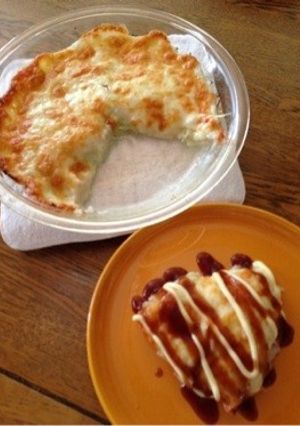 小麦粉不要お好み焼風山芋キャベツチーズ-レシピのメイン写真