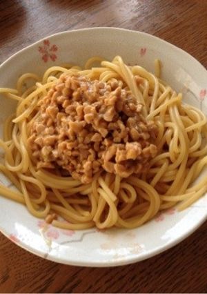 簡単☆納豆スパゲティ めんつゆのみ-レシピのメイン写真