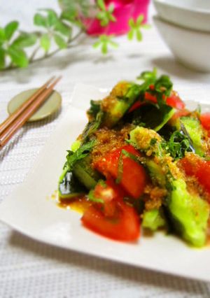 たたき胡瓜とトマトの和え物 ～韓国風～-レシピのメイン写真