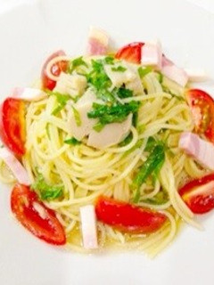 トマトと大葉、帆立の冷製パスタ-レシピのメイン写真