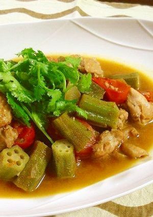 ブラジル風オクラと鶏肉の煮込み-レシピのメイン写真