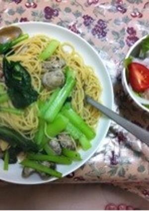 20分でできる！あさりと小松菜のパスタ-レシピのメイン写真
