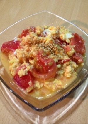 簡単♪トマトの中華風卵とじ-レシピのメイン写真