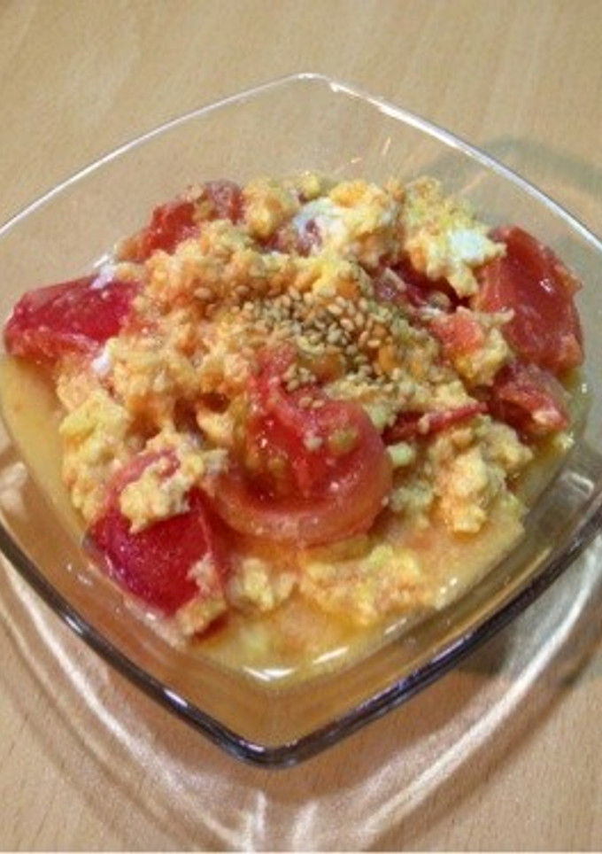 簡単♪トマトの中華風卵とじ-レシピのメイン写真