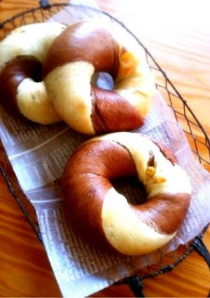 チョコと柑橘ピールのベーグル-レシピのメイン写真