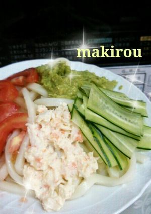 たっぷりえびアボカドの☆冷やしうどん-レシピのメイン写真