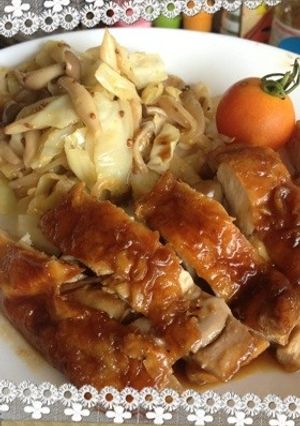鶏の照焼き☆キャベツのレモンマスタード添-レシピのメイン写真