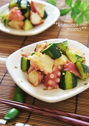 ◆タコきゅうり◆ にんにく生姜醤油和え-レシピのメイン写真