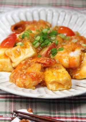 豆腐とエビのチリソース-レシピのメイン写真