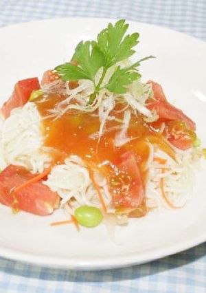 こんにゃく素麺のトマトジュレ-レシピのメイン写真