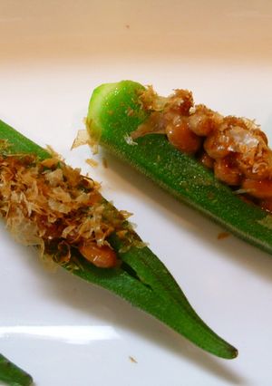 夏野菜！オクラの納豆サンド♪-レシピのメイン写真