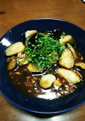 ごはんが進む ナスとピーマンのひき肉あん-レシピのメイン写真