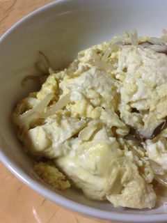 もやしと豆腐と椎茸の卵とじ-レシピのメイン写真