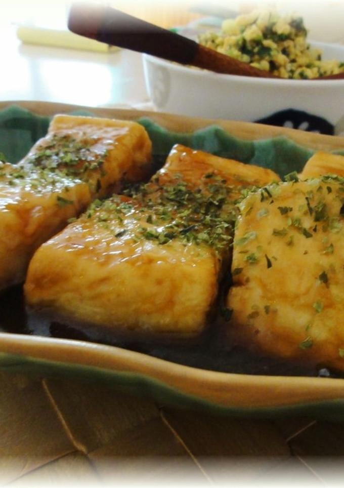 簡単にね！揚げ（焼き）だし豆腐-レシピのメイン写真