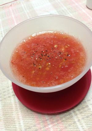 夏に！さっぱりトマトの冷製スープ-レシピのメイン写真