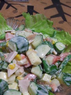 夏野菜&ヨーグルトマヨでお手軽朝食サラダ-レシピのメイン写真