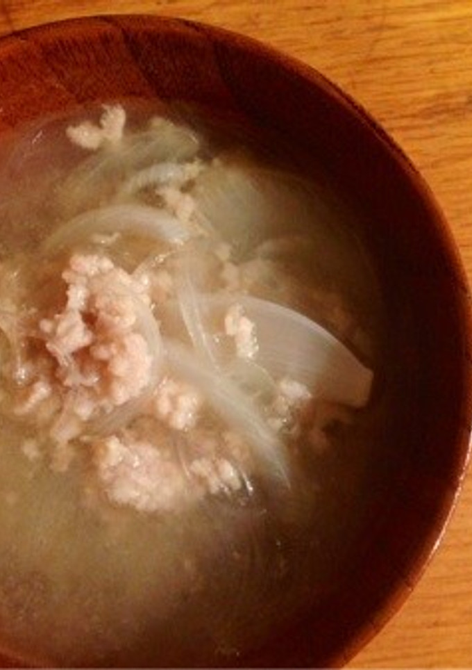 ちょいトロ☆鶏そぼろと玉ねぎスープ-レシピのメイン写真