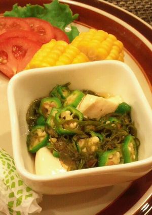 お惣菜屋さんのオクラ豆腐-レシピのメイン写真