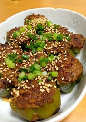＊減塩‼美味しくピーマンの肉詰め-レシピのメイン写真
